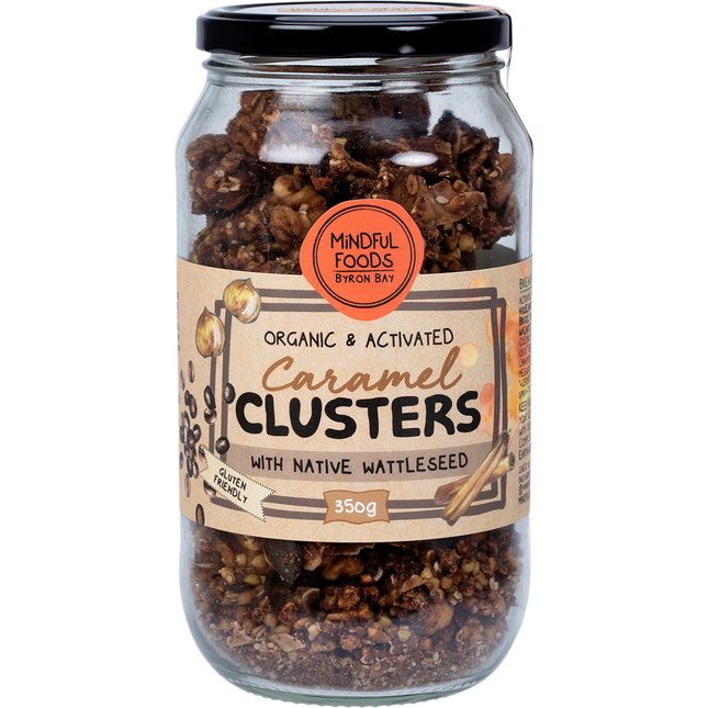 Mindful Foods Caramel Clusters Native Wattle Seed Organic & Activated 350g