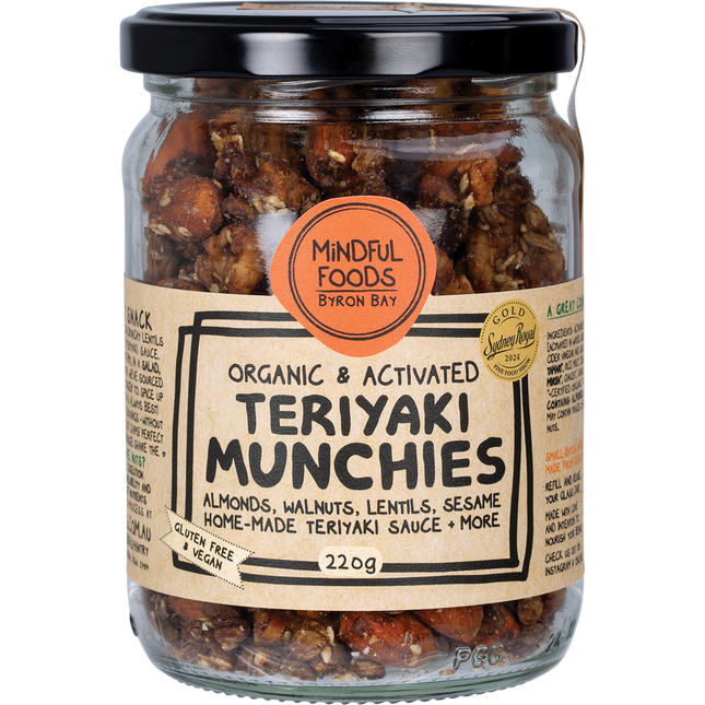 Mindful Foods Teriyaki Munchies Organic & Activated 220g