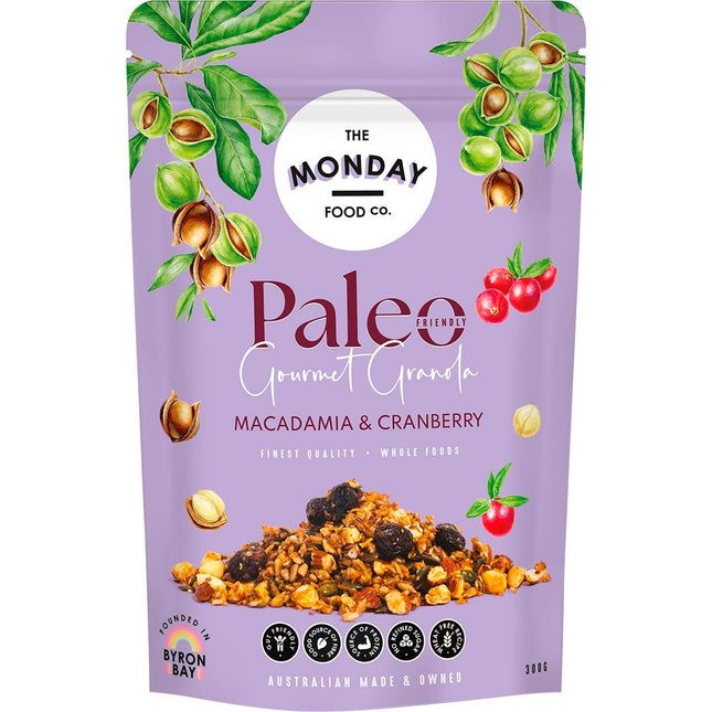 The Monday Food Co. - Paleo Gourmet Granola Macadamia & Cranberry