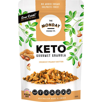 THE MONDAY FOOD CO. Keto Gourmet Granola Crunchy 300g | Breakfast Cereal
