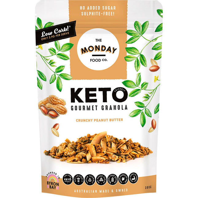 THE MONDAY FOOD CO. Keto Gourmet Granola Crunchy 300g | Breakfast Cereal