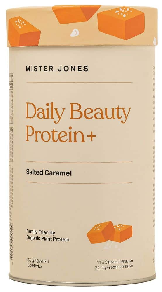 MISTER JONES DAILY BEAUTY ORGANIC PROTEIN SALTED CARAMEL 450G