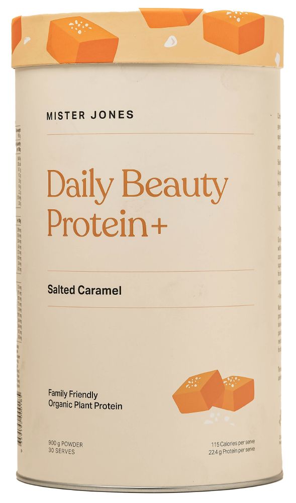 MISTER JONES DAILY BEAUTY ORGANIC PROTEIN SALTED CARAMEL 900G
