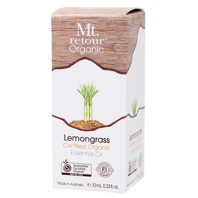 Mt Retour Certified Organic Lemongrass Essential Oil 10ml