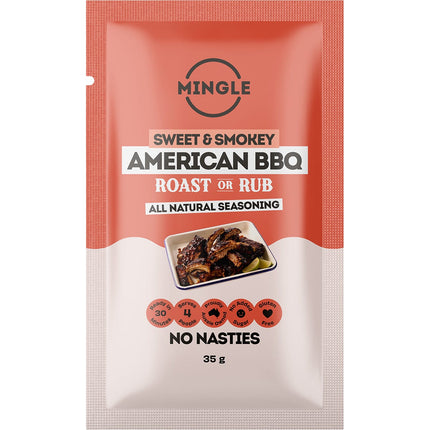 MINGLE American BBQ Roast or Rub Seasoning 12x35g | Herbs & Spices