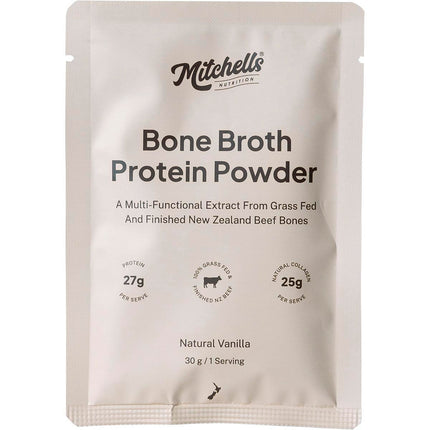 Mitchells Nutrition - Bone Broth Protein Powder Vanilla - 10x30g