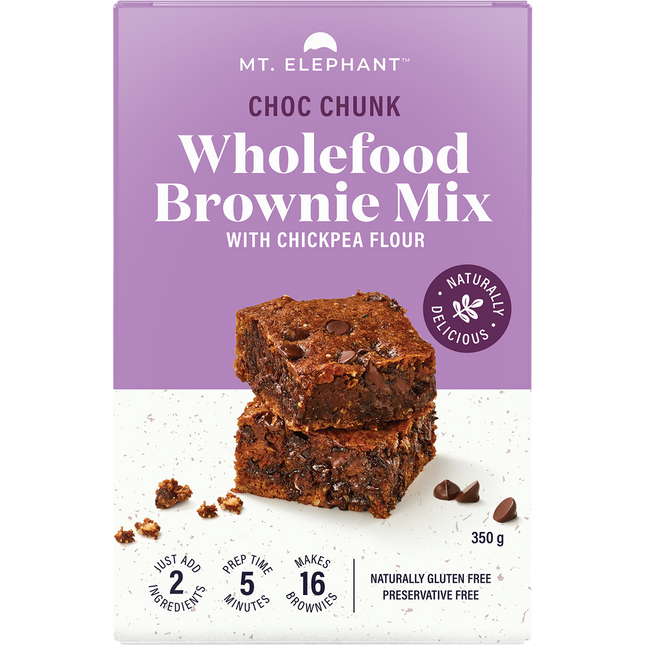 Mt. Elephant Wholefood Brownie Mix Choc Chunk 350g