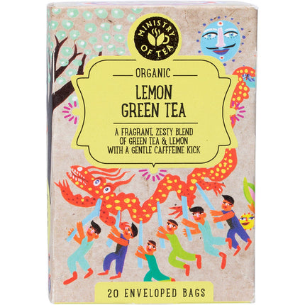 MINISTRY of TEA Organic Lemon Green Tea Bags 20pk | Snack Chips