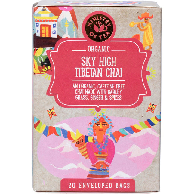 MINISTRY of TEA Organic Sky High Tibetan Chai Tea Bags 20pk | Nuts & Seeds