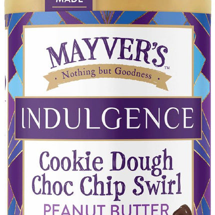 MAYVERS INDULGENCE PEANUT BUTTER COOKIE DOUGH CHOC CHIP SWIRL G/F 280G