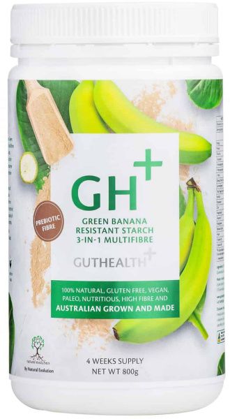 NATURAL EVOLUTION GUTHEALTH+ GREEN BANANA RESISTANT STARCH 3-IN-1 MULTIFIBRE G/F 800G