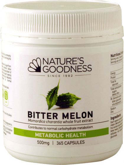 NATURES GOODNESS BITTER MELON CAPSULES 500MG/365S