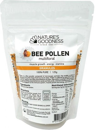 NATURES GOODNESS POLLEN GRANULES 125G
