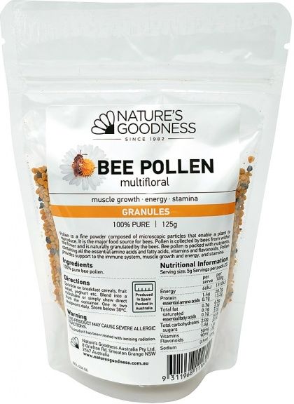 NATURES GOODNESS POLLEN GRANULES 125G