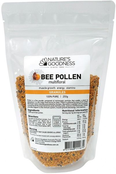 NATURES GOODNESS POLLEN GRANULES 250G