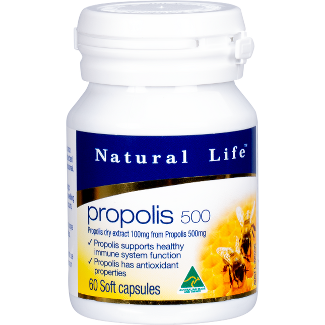Natural Life Propolis 500mg Capsules 60 Caps