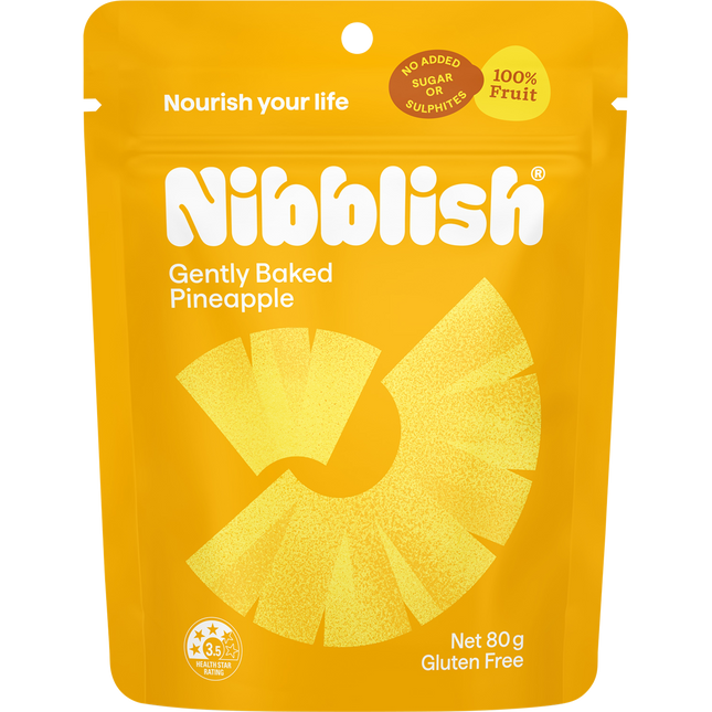 Nibblish Gently Baked Pineapple 80g