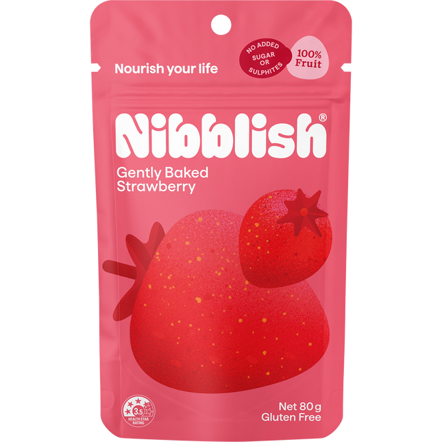 Nibblish Gently Baked Strawberry 80g