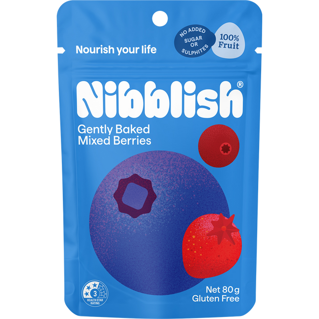 Nibblish Gently Baked Mixed Berries 80g