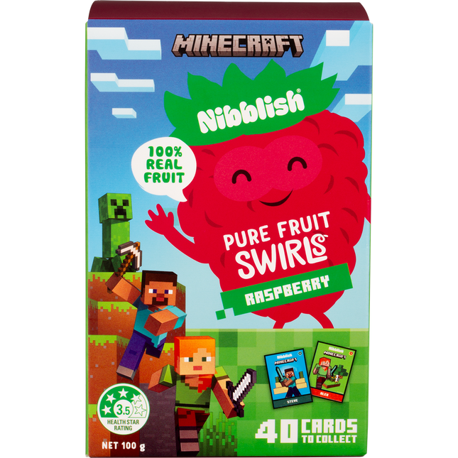 Nibblish Pure Fruit Swirls Raspberry 100g