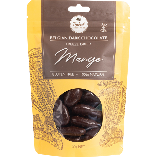 Naked Chocolate Co Freeze Dried Mango Dark Chocolate 100g