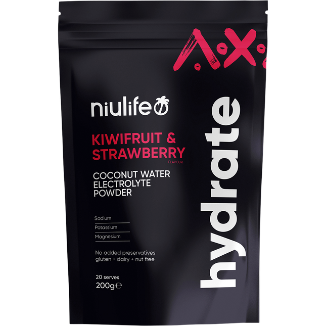 Niulife Hydrate Electrolyte Powder Kiwifruit & Strawberry 200g