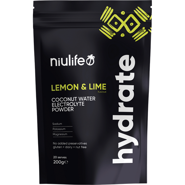 Niulife Hydrate Electrolyte Powder Lemon & Lime 200g