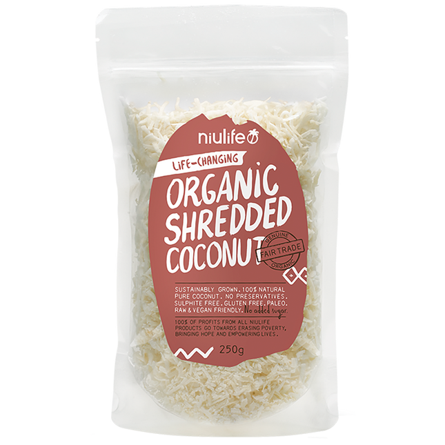 Niulife Certified Organic Shredded Coconut 250g