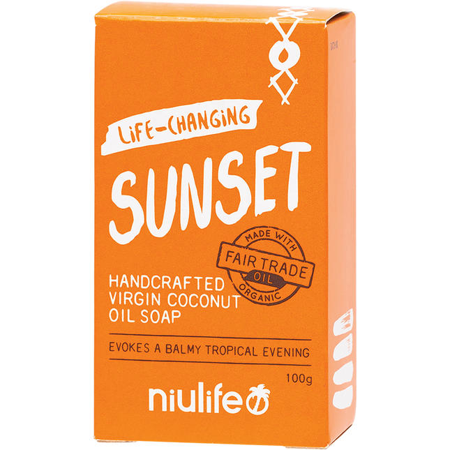 Niulife Coconut Oil Soap Sunset 100g