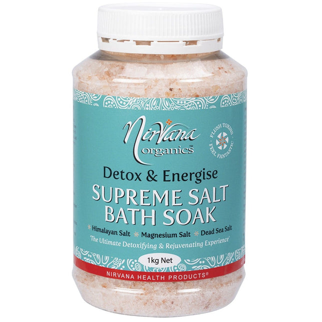 Nirvana Organics - Supreme Salt Detox & Energise Bath Soak - 1kg