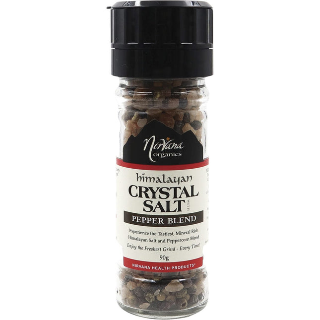 Nirvana Organics - Himalayan Salt Pepper Glass Grinder - 90g