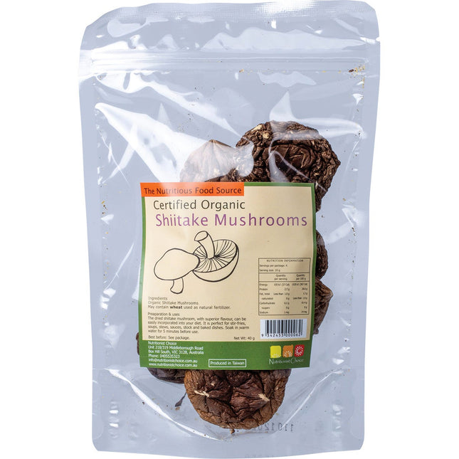 NUTRITIONIST CHOICE Shiitake Mushrooms 40g | Mushroom Powder