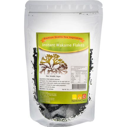 NUTRITIONIST CHOICE Sea Vegetables Wakame Flakes 50g | Vegetable Product