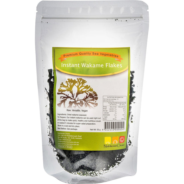 Nutritionist Choice - Sea Vegetables Wakame Flakes - 50g