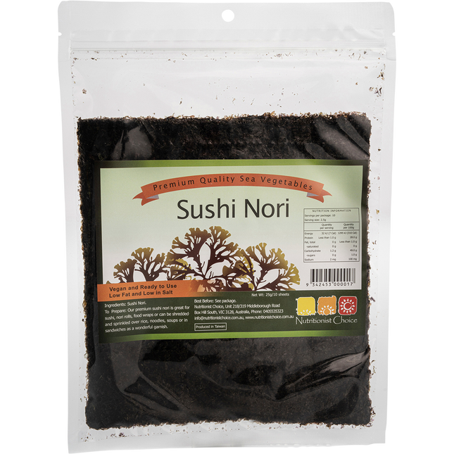 Nutritionist Choice Sushi Nori 10 Sheets 25g