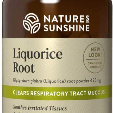 NATURES SUNSHINE LIQUORICE ROOT 425MG 100CAPS