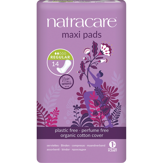 Natracare Maxi Pads Regular 14pk