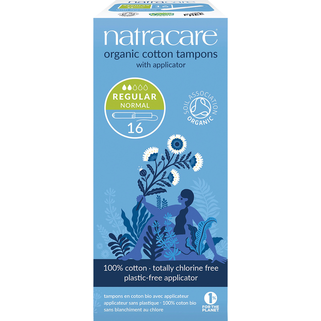Natracare Certified Organic Cotton Applicator Tampons Regular 16pk