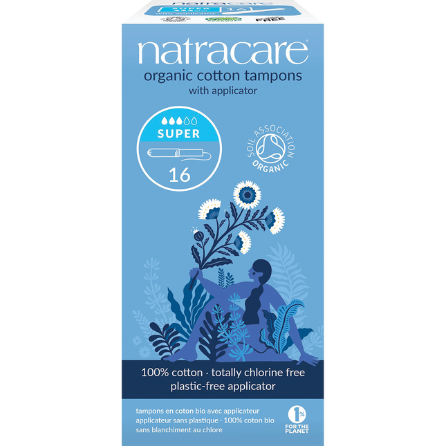 Natracare Tampons Applicator Super 16pk