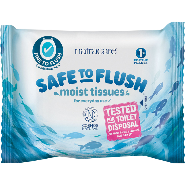 Natracare Moist Tissues Safe To Flush 30pk