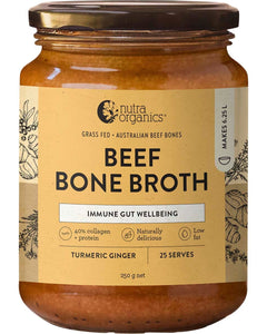 NUTRA ORGANICS Beef Bone Broth Concentrate Turmeric Ginger 250g | Oral Care