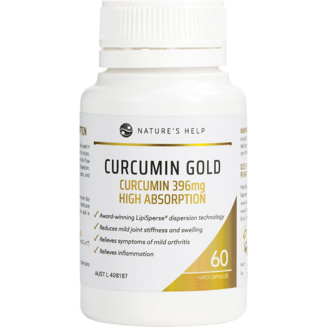 Nature's Help - Curcumin Gold 396mg High Absorption Capsules - 60 Caps