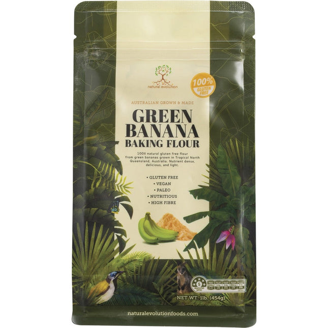 NATURAL EVOLUTION Green Banana Baking Flour Green Banana 454g | Baking Ingredient