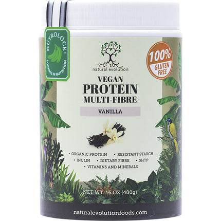 NATURAL EVOLUTION Vegan Protein Multi-fibre Vanilla 400g | Protein Snack