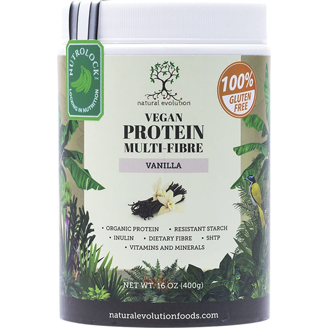 NATURAL EVOLUTION Vegan Protein Multi-fibre Vanilla 400g | Protein Snack