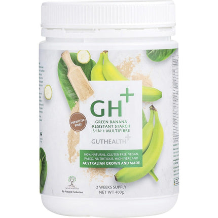 NATURAL EVOLUTION GH+ Green Banana Resistant Starch 3-in-1 Multifibre 400g | Food Product