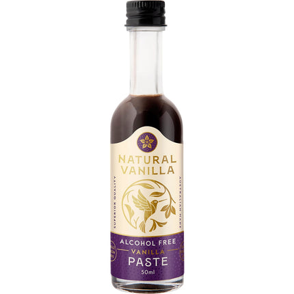 NATURAL VANILLA COMPANY Alcohol Free Vanilla Paste 50ml | Baking Ingredient