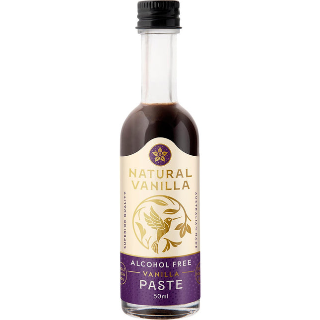 NATURAL VANILLA COMPANY Alcohol Free Vanilla Paste 50ml | Baking Ingredient