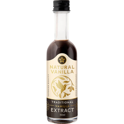NATURAL VANILLA COMPANY Traditional Vanilla Extract 50ml | Baking Ingredient