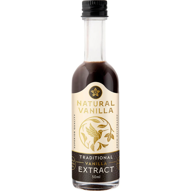 NATURAL VANILLA COMPANY Traditional Vanilla Extract 50ml | Baking Ingredient